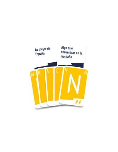 Quick Stop. Juego de Mesa  - 240 situaciones divertidas &amp; delirantes  Reparte 5 cartas de letra a cada jugador/a y revela un