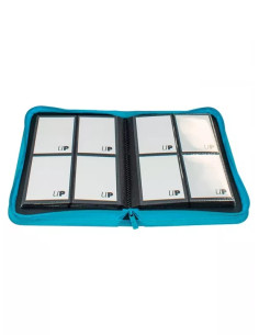 Album 4 Bolsillos Azul Petróleo. Capacidad para 160 cartas.  - Carpeta con cremallera 4 bolsillos PRO-Binder Zippered Verde azul 2