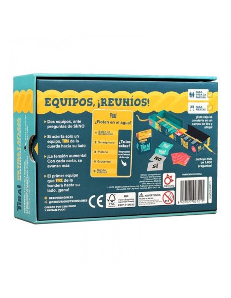 Tira y Gana  - Un tira y afloja de preguntas por equipos  Dos equipos se enfrentan en un juego de preguntas en un tira y afloja.