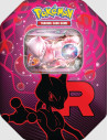 Team Rocket Tin. Mewtwo Ex (Spanish)  - Cada Team Rocket Tin incluye:  1 carta promocional foil de Mewtwo ex. 4 sobres de mejora