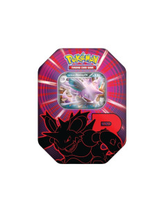 Team Rocket Tin. Nidoking Ex (Spanish)  - Cada Team Rocket Tin incluye:  1 carta promocional foil de Mewtwo ex. 4 sobres de mejo