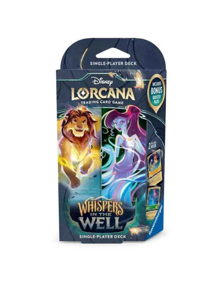 RESERVA Lorcana Whispers in the Well: Simba / Megara Starter Deck (Inglés)  - Este producto es una RESERVA, y se servirá en la f