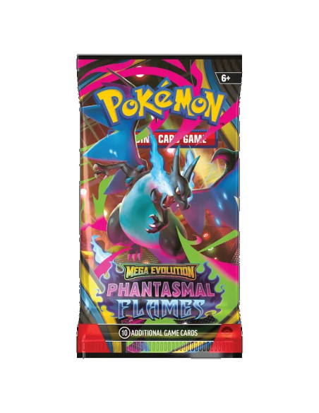PREORDER Mega Evolution 2 Phantasmal Flames ME02: Booster Pack (10) Spanish  - This item is a PREORDER. It will be shipped on th