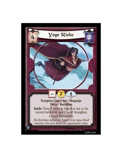 Yogo Rieko FOIL (Español)  - Scorpion Clan · Air · Shugenja · Ninja · Kuroiban. Battle: Even if Reiko is bowed or not at the cur