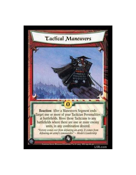 Tactical Maneuvers (Español)  - Reaction: After a Maneuvers Segment ends: Target one or more of your Tactician Personalities at 