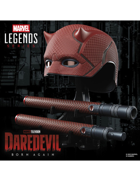 RESERVA Daredevil - Máscara y Bastón Premium. Replica 1:1. Daredevil: Born Again. Marvel Legends Series  - Este producto es una 