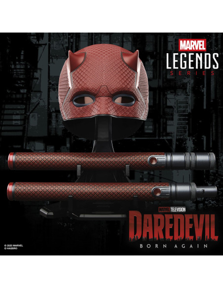 RESERVA Daredevil - Máscara y Bastón Premium. Replica 1:1. Daredevil: Born Again. Marvel Legends Series  - Este producto es una 
