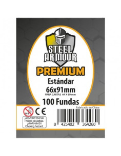 Sleeves Standard Premium (100) Steel Armour  - Sleeves Standard Premium (100) Steel Armour  66x91mm100
