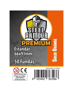 Fundas Estandar Premium Opacas Naranjas Steel Armour (50)  - Fundas Estandar Opacas Naranjas Steel Armour (50)