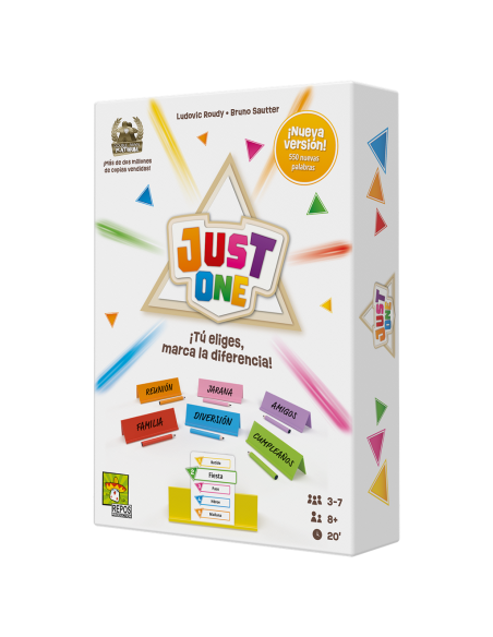 Just One. Nueva Versión  - ¡Tú eliges, marca la diferencia!  Just One es un party game cooperativo en el que tendréis que conseg