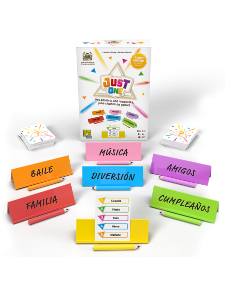 Just One. Nueva Versión  - ¡Tú eliges, marca la diferencia!  Just One es un party game cooperativo en el que tendréis que conseg