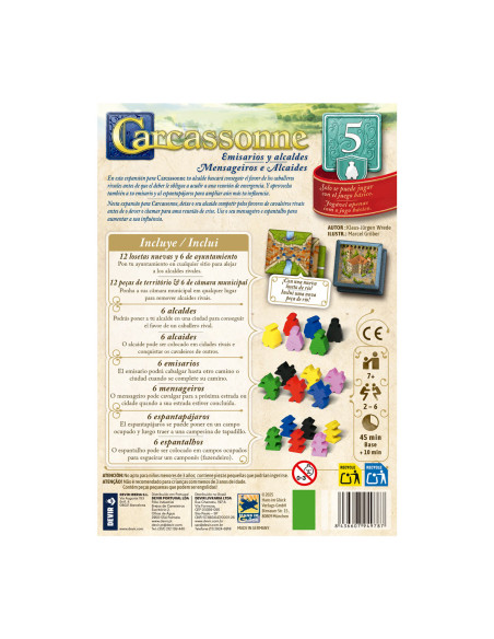 Carcassonne Expansión 5: Emisarios y Alcaldes  - 