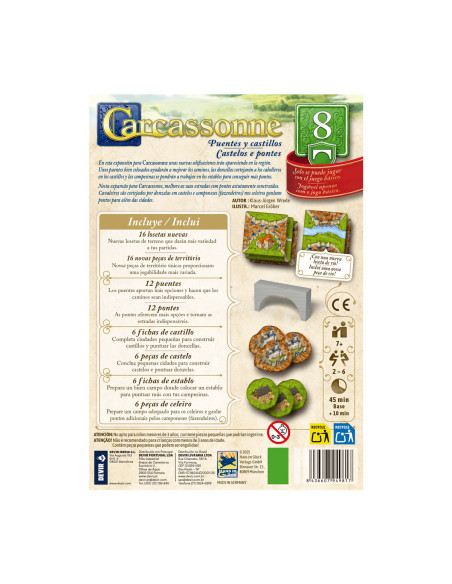 Carcassonne Expansión 8: Puentes y Castillos  - 