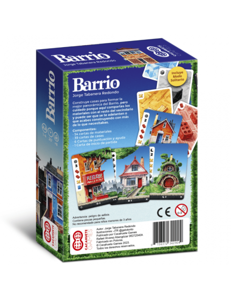 Barrio. Juego de Mesa  - Construye casas para formar la mejor panorámica del Barrio, pero cuidado porque aquí compartes los mate