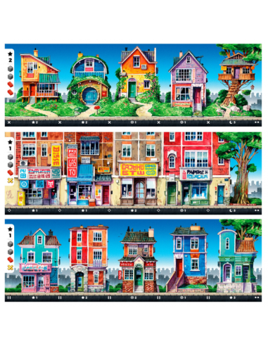 Barrio. Juego de Mesa  - Construye casas para formar la mejor panorámica del Barrio, pero cuidado porque aquí compartes los mate