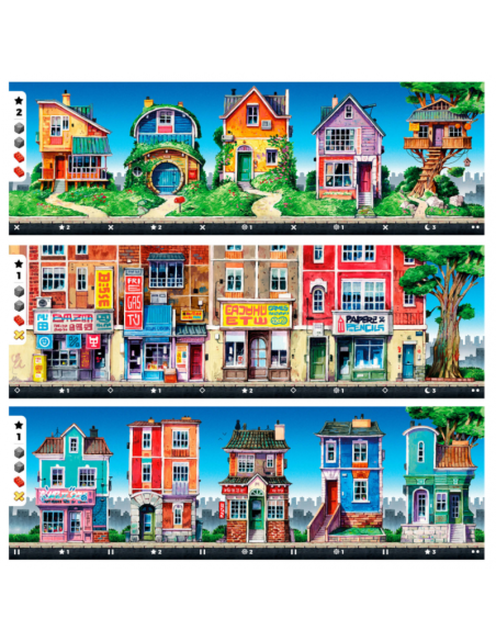 Barrio. Juego de Mesa  - Construye casas para formar la mejor panorámica del Barrio, pero cuidado porque aquí compartes los mate