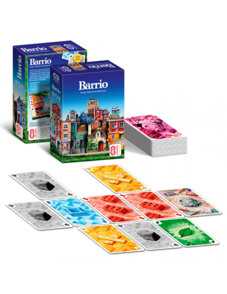 Barrio. Juego de Mesa  - Construye casas para formar la mejor panorámica del Barrio, pero cuidado porque aquí compartes los mate