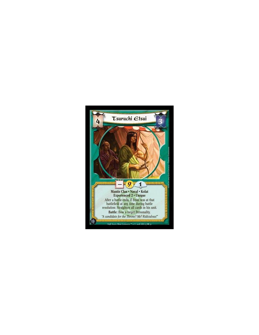 Tsuruchi Etsui Exp2 (Español  - Mantis Clan • Naval • Kolat Experienced 2 • Unique After a battle ends, if Etsui was at that bat