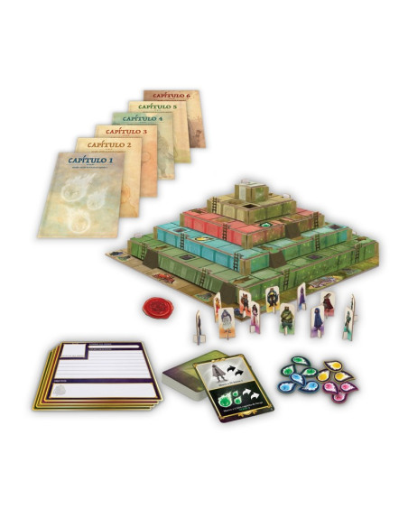 Ziggurat. Juego de Mesa  - En Ziggurat los jugadores se adentran en una campaña legacy cooperativa dividida en seis capítulos. C