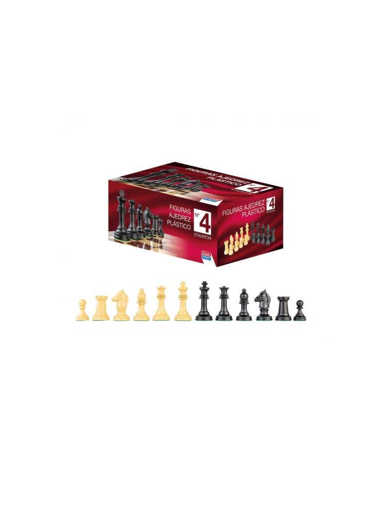 Plastic Chess Figures No. 4 Staunton. KM 0  - Plastic Chess Figures No. 4 Staunton. KM 0