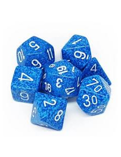 Set 7 Dados Speckled Water.  - Set 7 Dados Speckled Water.