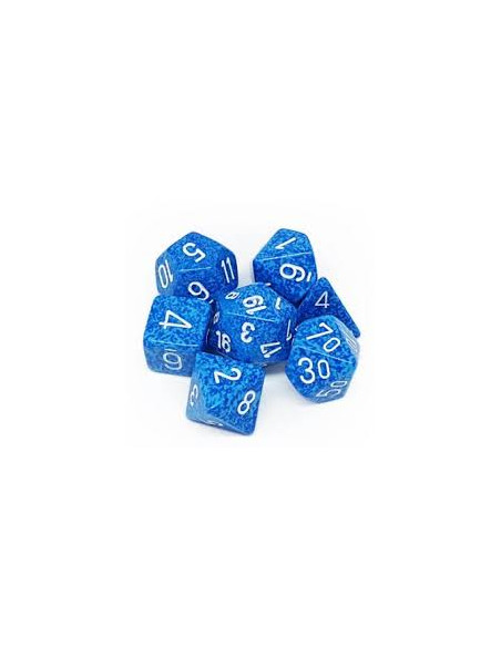 Set 7 Dados Speckled Water.  - Set 7 Dados Speckled Water.