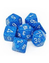 Set 7 Dados Speckled Water.  - Set 7 Dados Speckled Water.