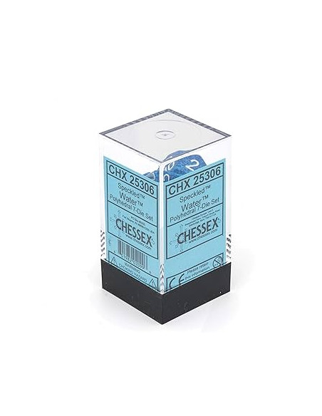 Set 7 Dados Speckled Water.  - Set 7 Dados Speckled Water.