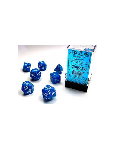 Set 7 Dados Speckled Water.  - Set 7 Dados Speckled Water.