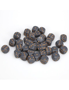 Set 36 Dice Dark Grey/Copper. D6 - Set 36 Dice Dark Grey/Copper. D6