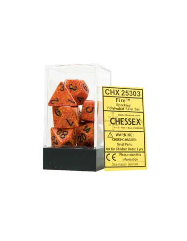 Set 7 Dados Fire  - Set 7 Dados Fire