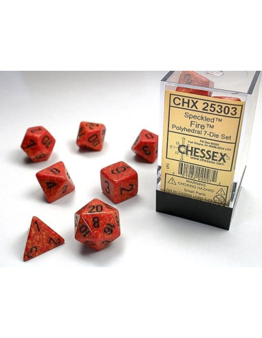 Set 7 Dados Fire  - Set 7 Dados Fire