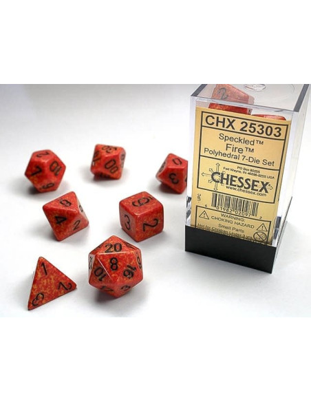 Set 7 Dados Fire  - Set 7 Dados Fire