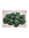 Set 10 Dados Opaque Green/Copper  - Set 10 Dados Opaque Green/Copper