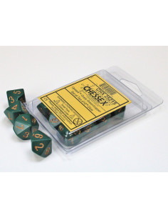 Set 10 Dados Opaque Green/Copper  - Set 10 Dados Opaque Green/Copper 2