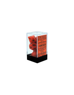 Set 7 Dados Orange/Black  - Set 7 Dados Orange/Black 2