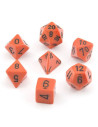Set 7 Dados Orange/Black  - Set 7 Dados Orange/Black