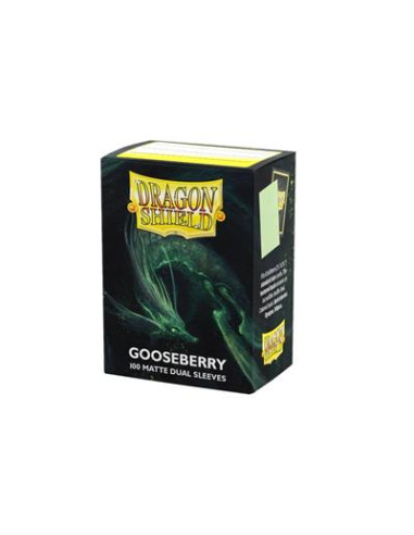 Dragon Shield Standard Size Sleeves (63x88mm) - Gooseberry Dual Mate (100)  - Compatible with Magic The Gathering, Pokémon TCG, 