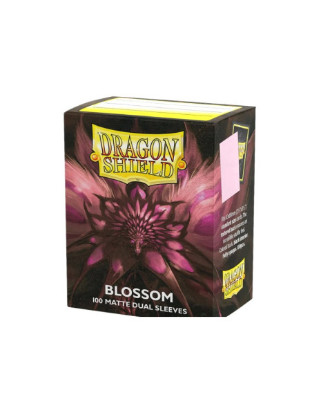 Dragon Shield Standard Size Sleeves (63x88mm) - Blossom Dual Mate (100)  - Compatible with Magic The Gathering, Pokémon TCG, Dig