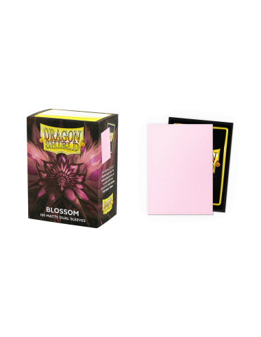 Dragon Shield Standard Size Sleeves (63x88mm) - Blossom Dual Mate (100)  - Compatible with Magic The Gathering, Pokémon TCG, Dig