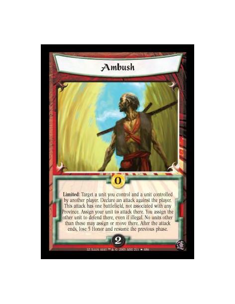 Ambush (Spanish)  - Limited: Target a unit you control and a unit controlled by another player. Declare an attack against the pl