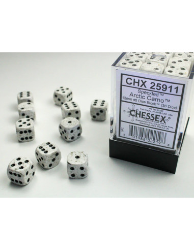 Set 36 Dice Arctic Camo. D6  - Set 36 Dice Arctic Camo. D6