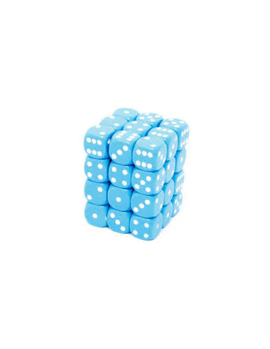 Set 36 Dados Light Blue/White. D6 Chessex  - Set 36 Dados Light Blue/White. D6