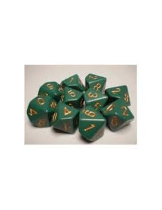 Set 10 Dice Opaque Green/Copper  - Set 10 Dice Opaque Green/Copper 2