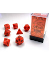Set 7 Dados Orange/Black  - Set 7 Dados Orange/Black
