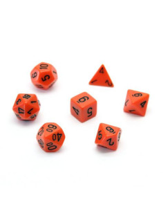 Set 7 Dados Orange/Black Chessex  - Set 7 Dados Orange/Black 2