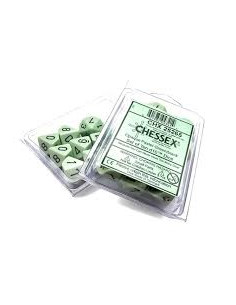 Set 10 Dados Opaque Green/Black Chessex  - Set 10 Dados Opaque Green/Black