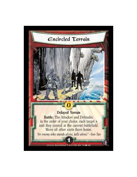 Encircled Terrain  - Delayed Terrain. Battle: The Attacker and Defender, in the order of your choice, each targets a unit he con