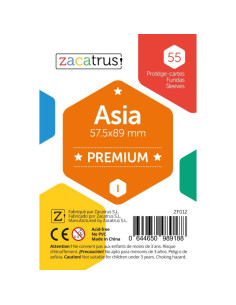 Fundas Zacatrus Asia Premium (57,5 mm x 89 mm) (55 uds) -