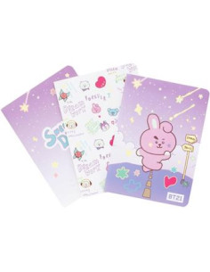 Pack 3 cuadernos A6 BT21 - The Journey Cooky -